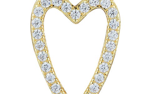Glaze Jewelry Cubic Zirconia Heart Pendant Necklace In Gold