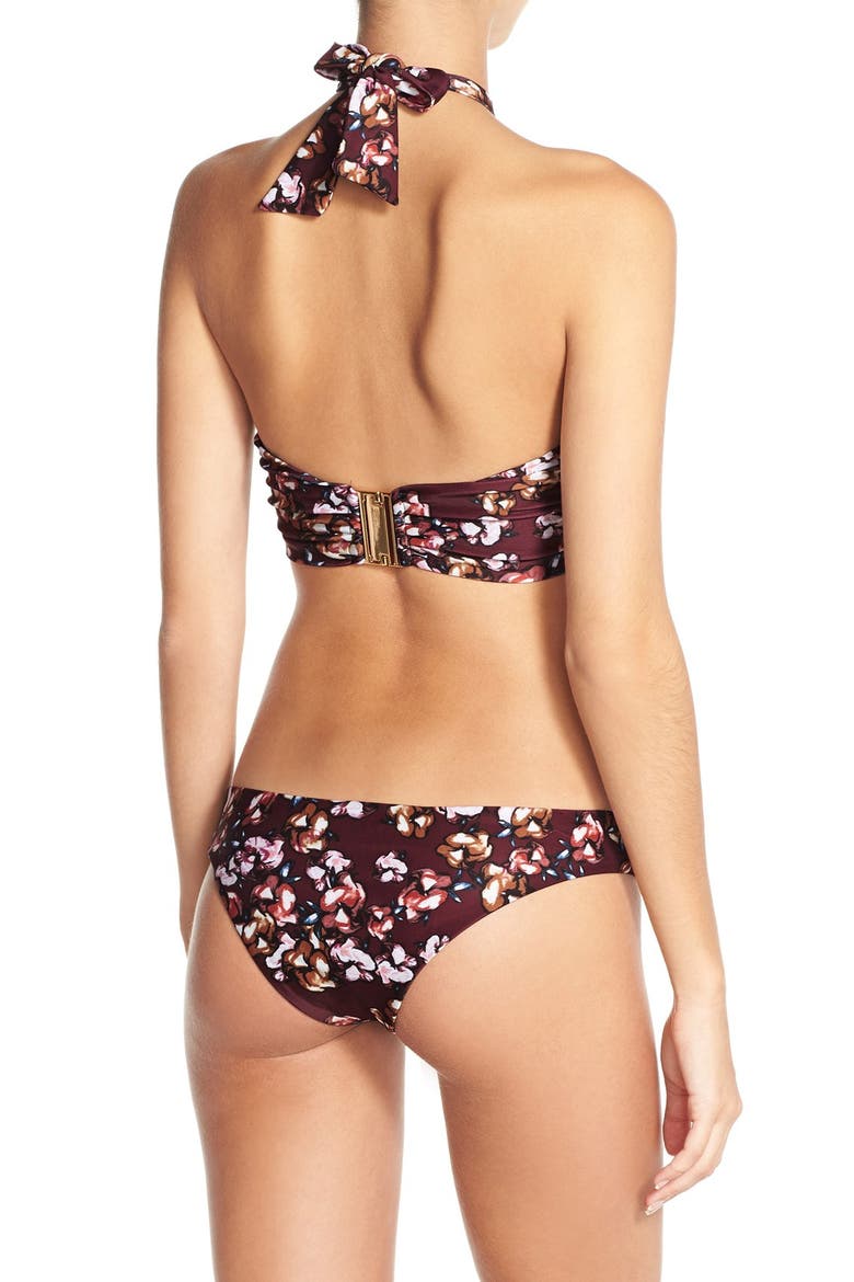 Beach Riot 'Jini' Halter Bikini Top, Alternate, color, CRIMSON FLORAL