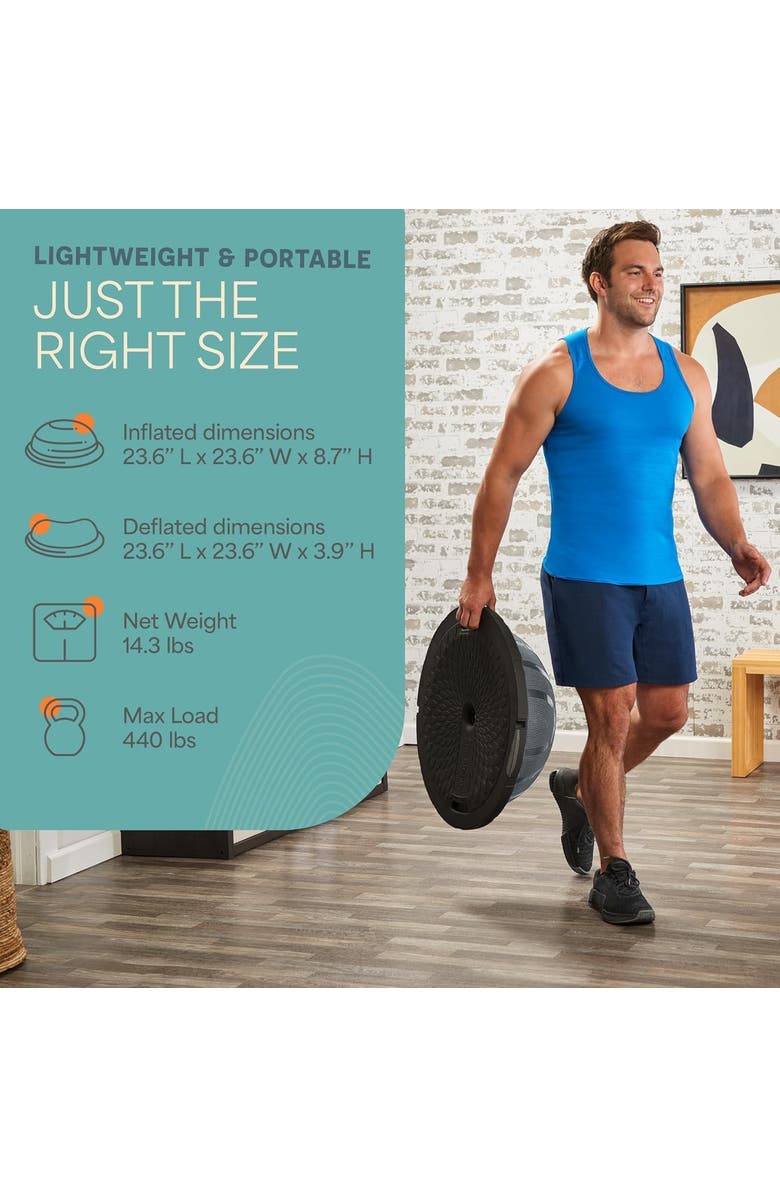 Lifepro Half Ball Balance Trainer Stability Balance Ball for Exercise Core Strength, Alternate, color, Sliver