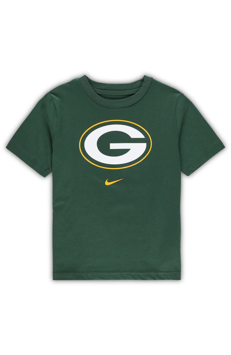 Nike Preschool Nike Green Green Bay Packers Team Wordmark T-Shirt, Main, color, Green