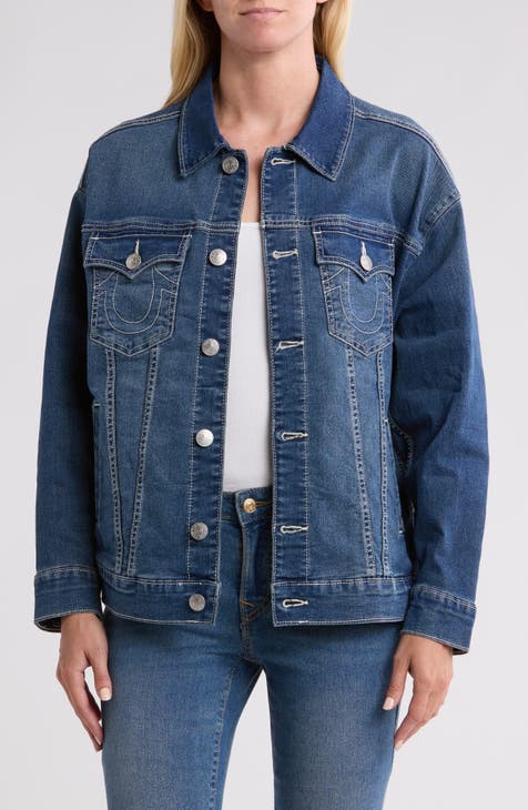 Oversized Denim Trucker Jacket<br>