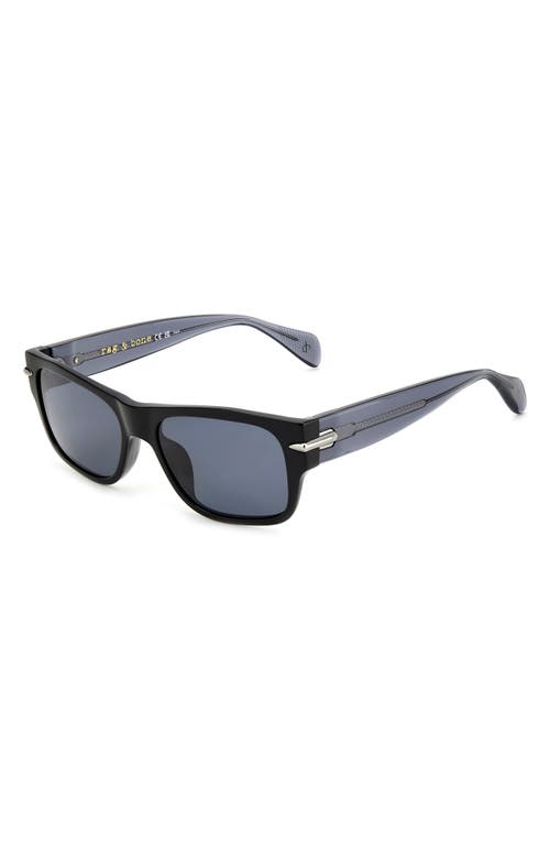 Rag & Bone 55mm Rectangular Sunglasses In Blue