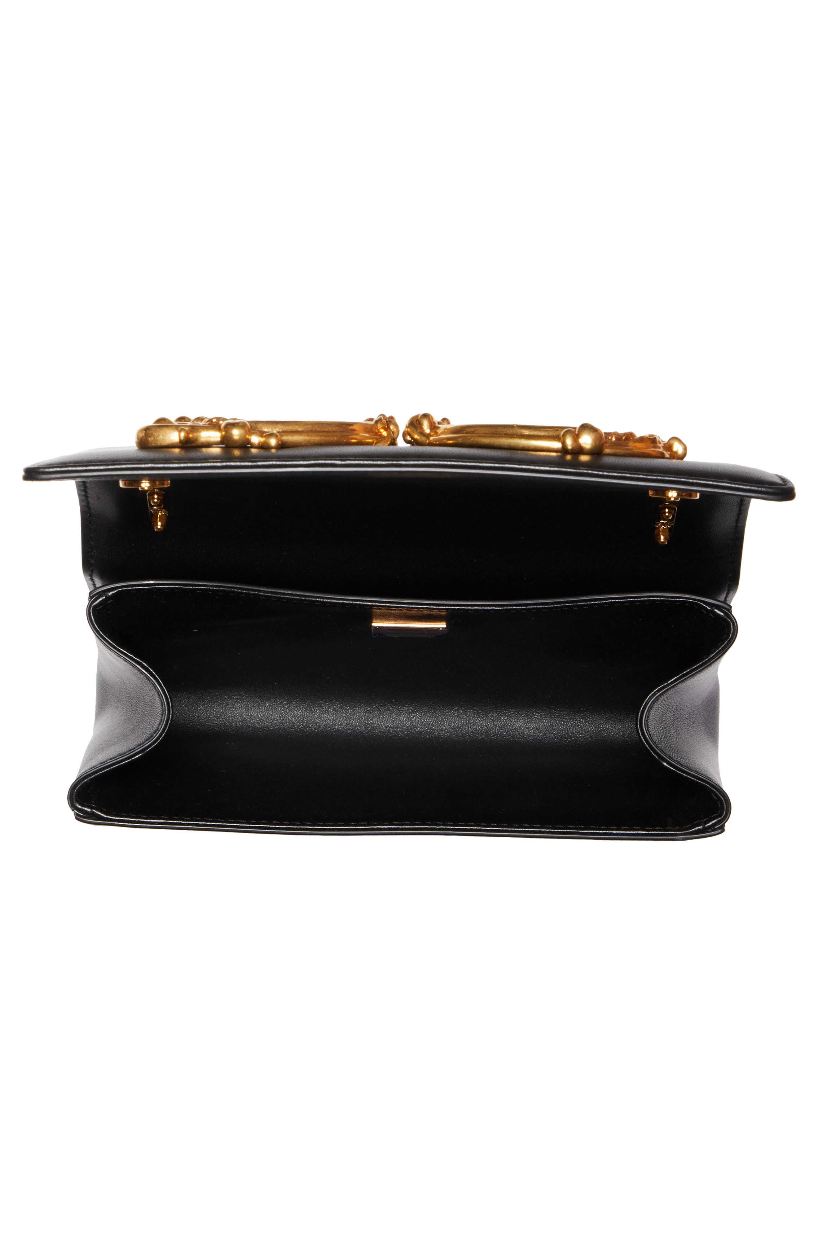 Dolce&Gabbana Logo Leather Crossbody Bag, Alternate, color, 