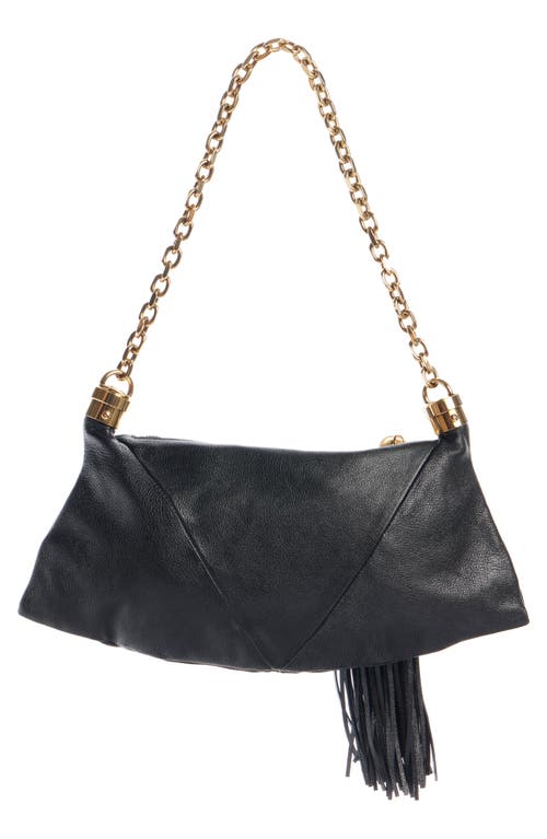 Chloé Small Foulard Hobo Bag In Grained Leather In Black