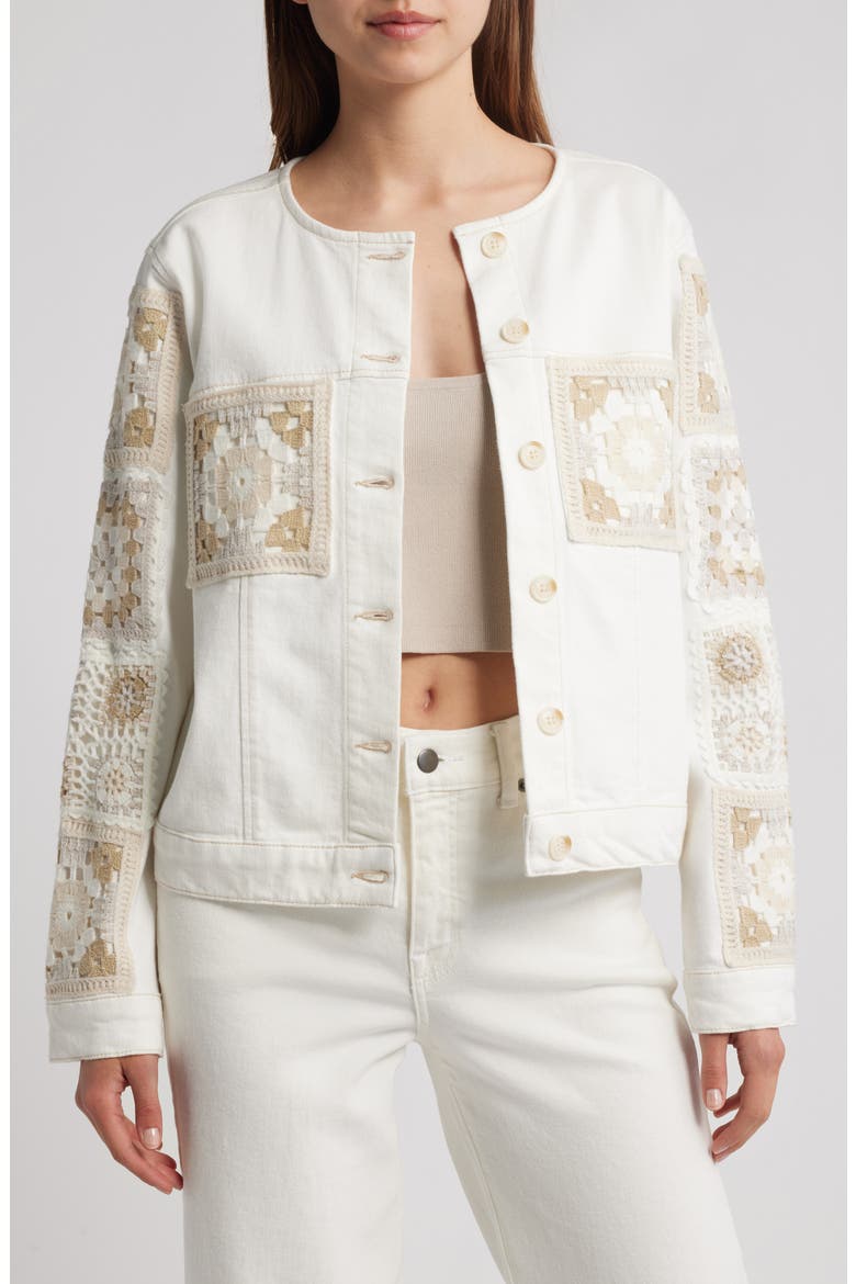 Lido Stitch Jacket, Main, color, VINTAGE ECRU CROCHET