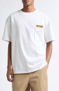 Bottega Veneta Pima Cotton Pocket T-Shirt with Intrecciato Suede Patch