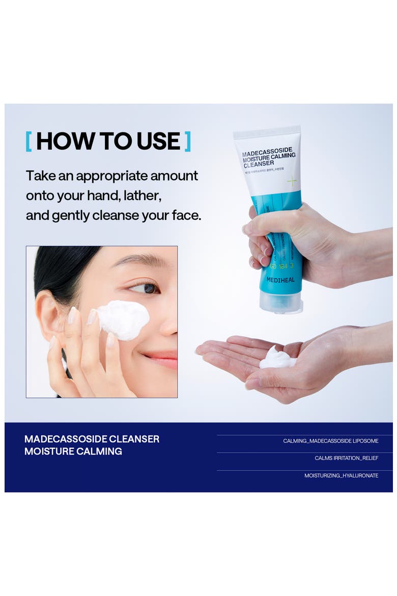 Madecassoside Moisture Calming Cleanser, Alternate, color, TURQUOISE/ AQUA