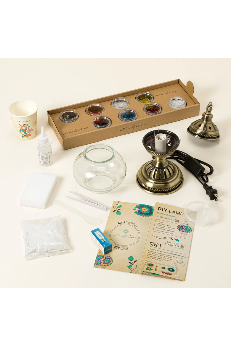 Make Your Own Decorative Turkish Table Lamp by Art Masterclass California, Alternate, color, Rainbow