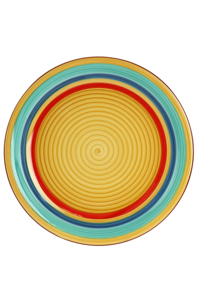 Gibson Home Rainbow 12 Piece Stoneware Dinnerware Set  Multi, Alternate, color, Yellow