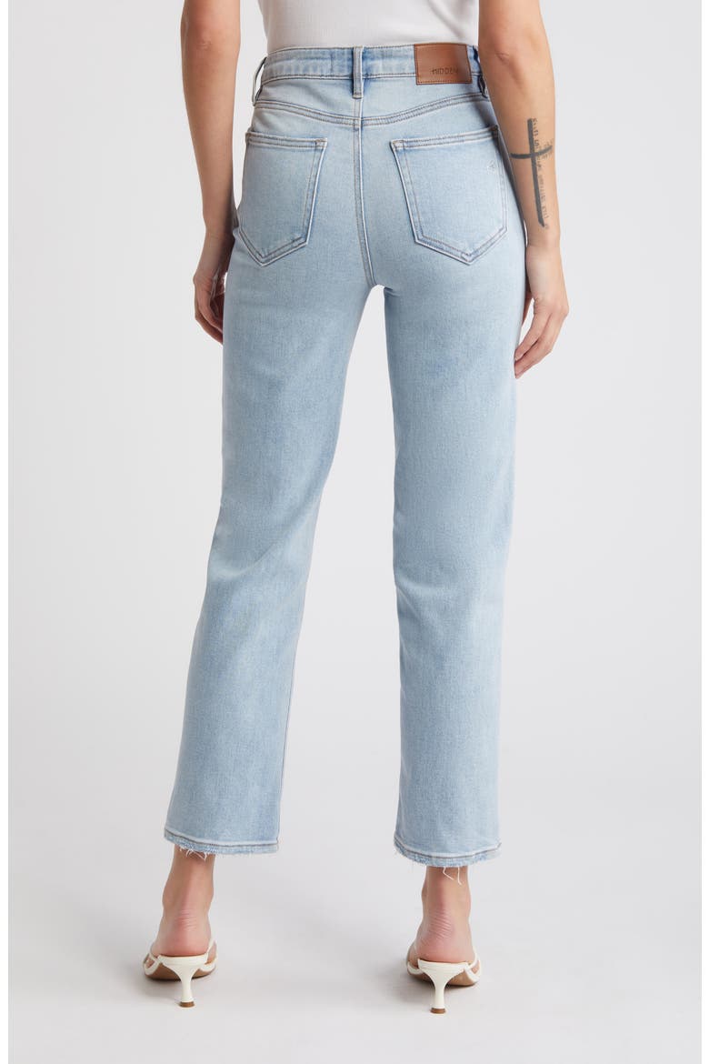 Ripped Straight Leg jeans, Alternate, color, LIGHT WASH