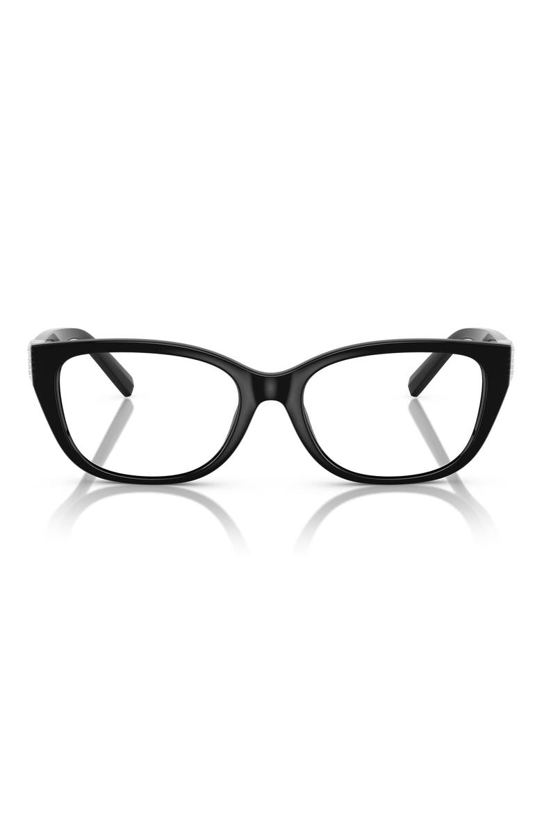 54mm Pillow Optical Glasses, Main, color, BLACK