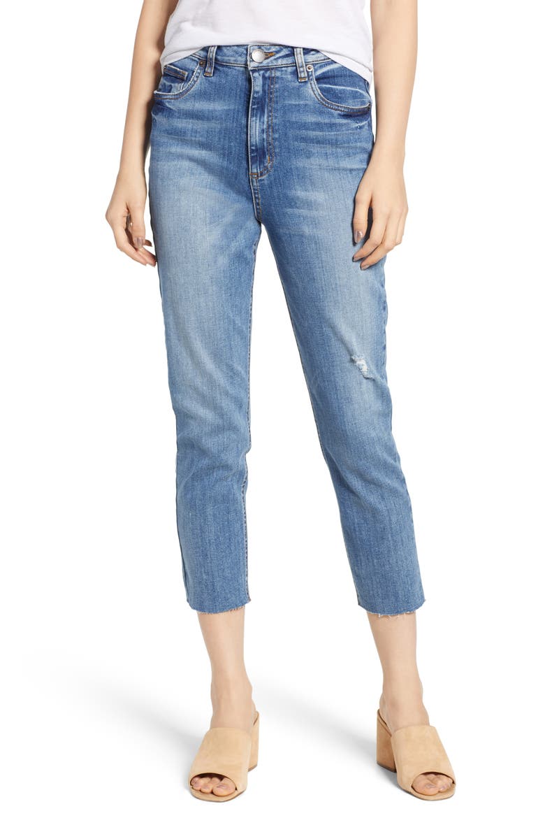 Alicia High Waist Crop Mom Jeans, Main, color, PROCTOR