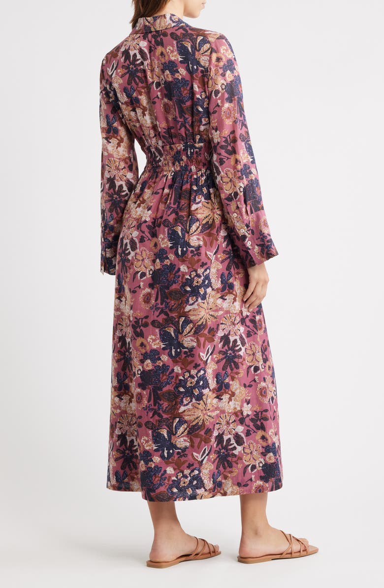 Cleobella Tharini Long Sleeve Midi Dress, Alternate, color, Bergamo Print