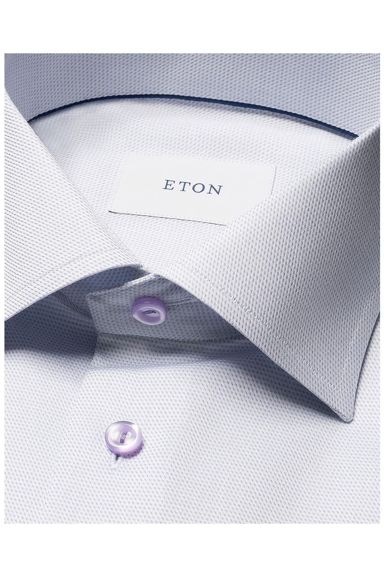 Slim Fit Textured Cotton Dress Shirt, Alternate, color, LIGHT PURPLE