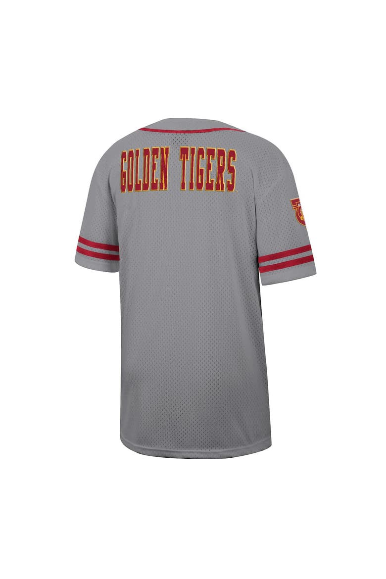 Men's Colosseum Gray Tuskegee Golden Tigers Free Spirited Baseball Jersey, Alternate, color, Gray