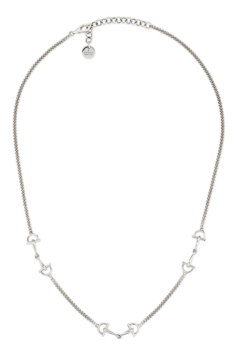 Staffa Station Necklace, Main, color, SILVER