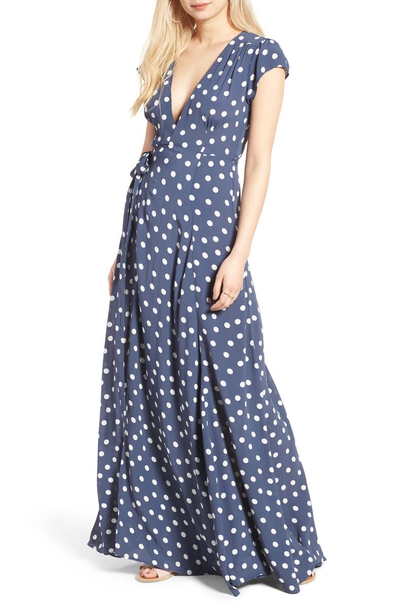 Tularosa Sid Wrap Maxi Dress, Main, color, 