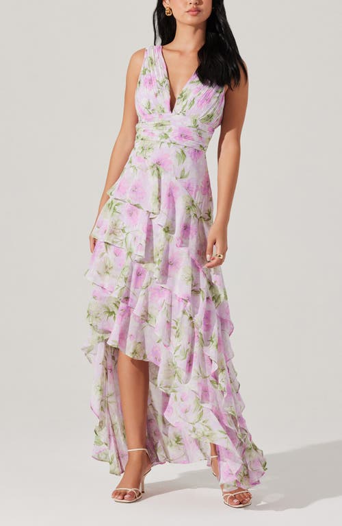 Astr The Label Cytherea Floral High-low Dress In Multi