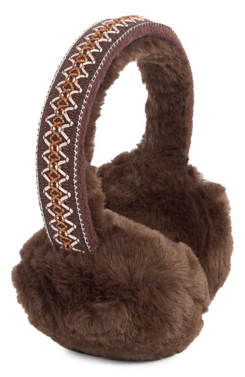Geo Faux Fur Earmuff