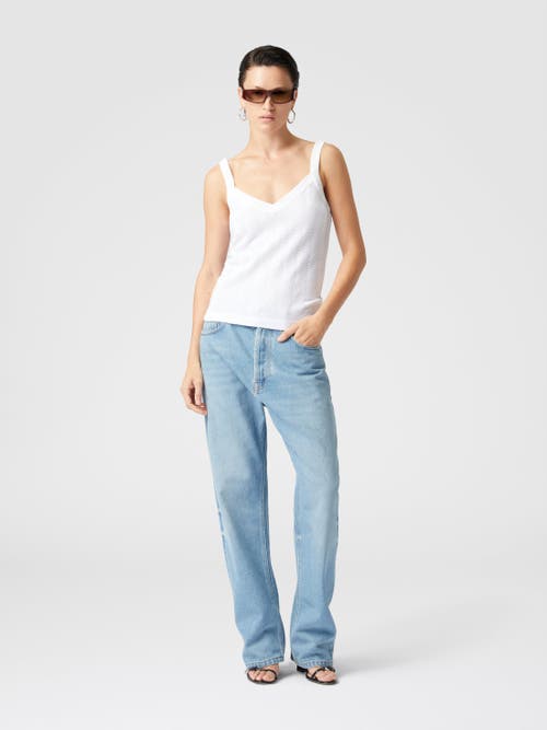 Shop Missoni Tone-on-tone Zigzag Cotton And Viscose Tank Tops In White