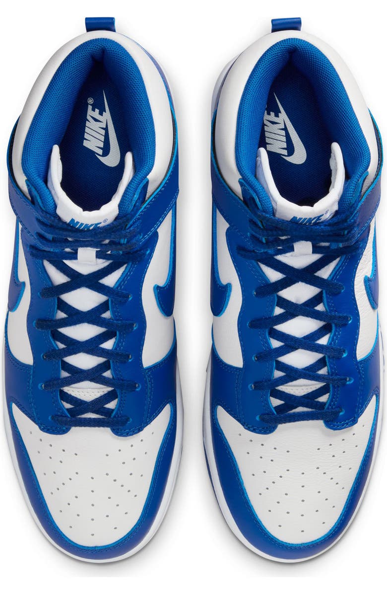 Nike Dunk Hi Retro SE Basketball Sneaker, Alternate, color, White/ Team Royal