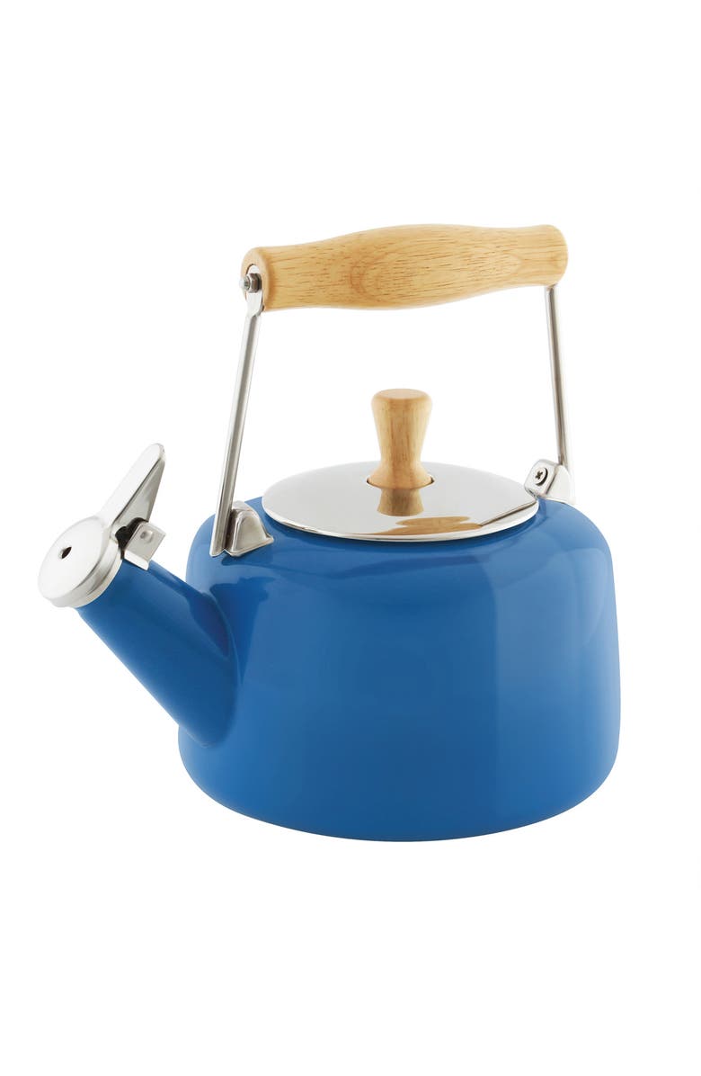 CHANTAL 1.4-Quart Enamel-on-Steel Sven Teakettle, Mint Green, Main, color, Blue Cove