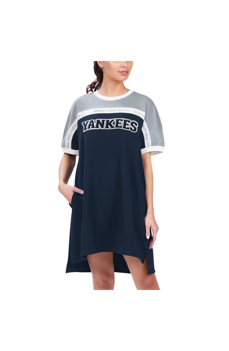G-III 4HER BY CARL BANKS Women's G-III 4Her by Carl Banks Navy/Gray New York Yankees Circus Catch Sneaker Dress, Main, color, Navy
