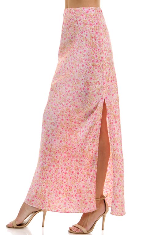 Urban Social Bias Cut Maxi Skirt In Pink