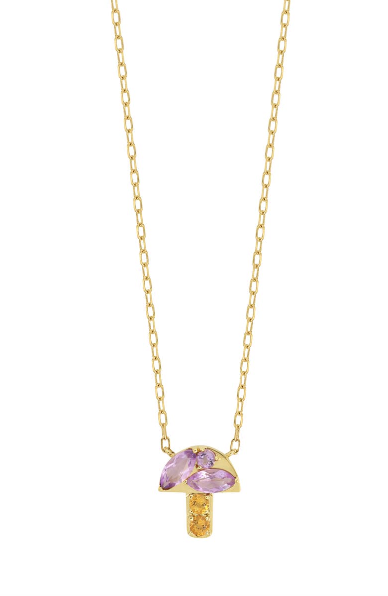 Bony Levy 14K Yellow Gold Amethyst & Citrine Mushroom Pendant Necklace, Main, color, 14Ky