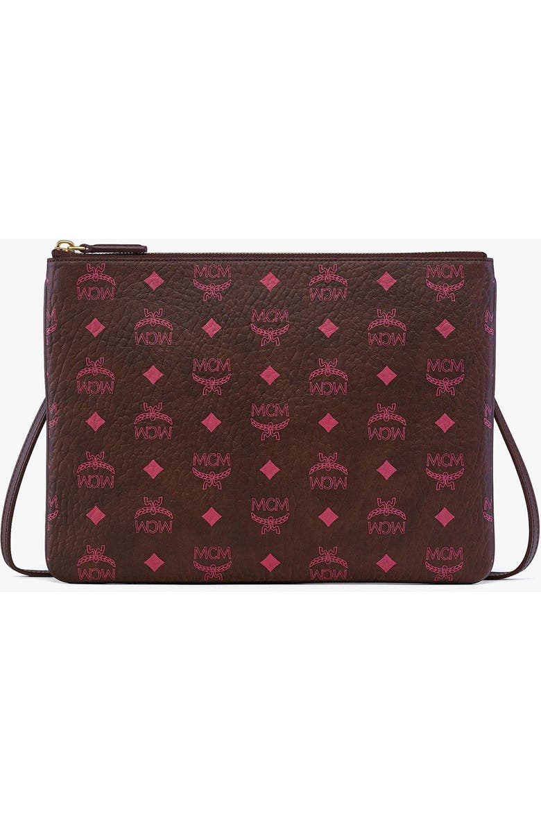 MCM Crossbody Pouch in Visetos Original, Main, color, Cinnamon