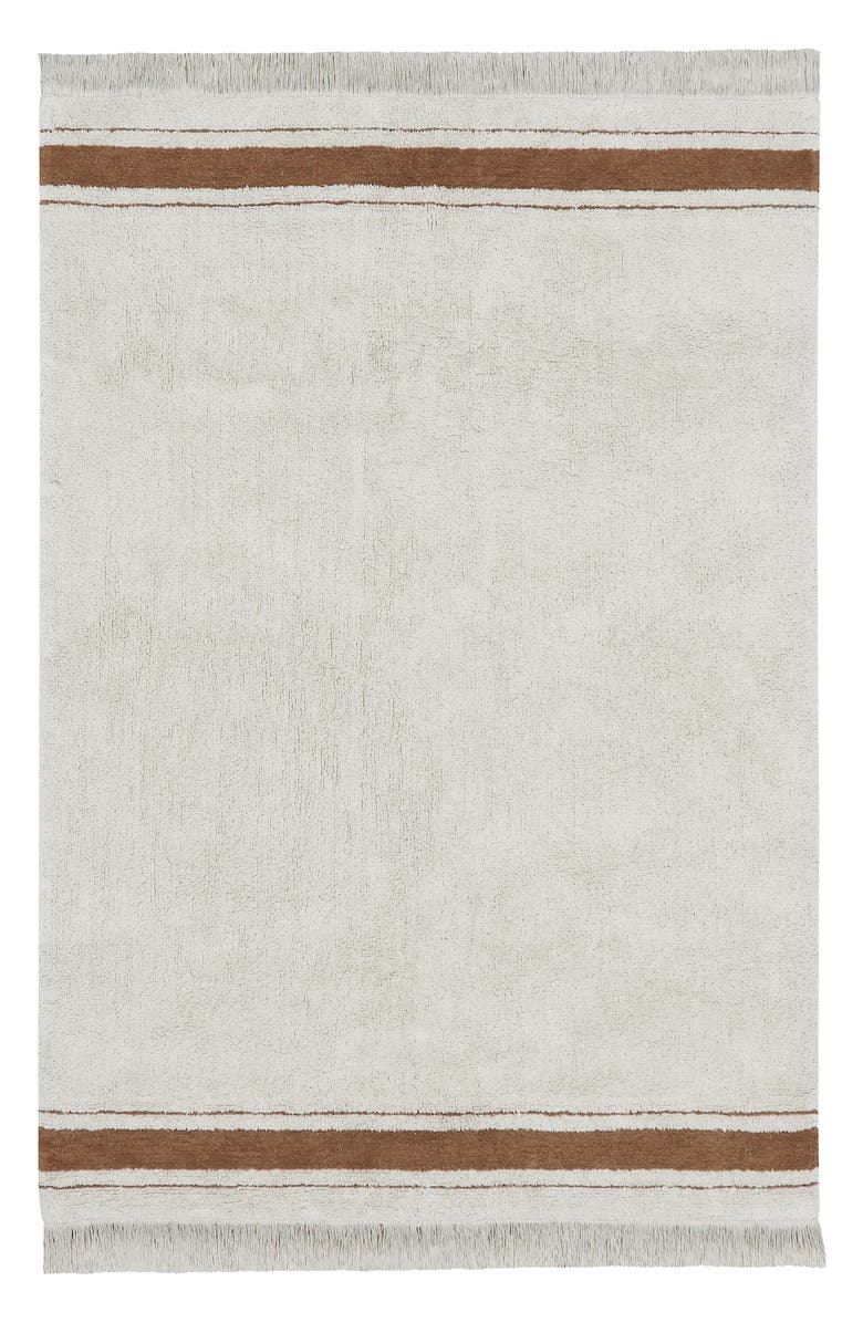 Lorena Canals Gastro Washable Cotton Blend Rug, Main, color, Toffee