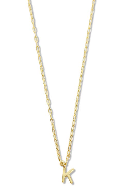 Initial Pendant Sterling Silver Paper Clip Chain Necklace