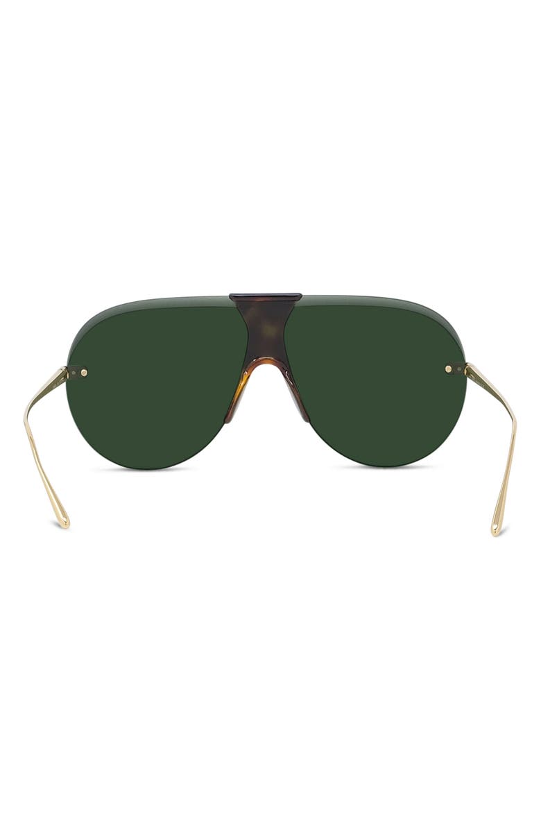 Loewe Slim Pilot Sunglasses, Alternate, color, Shiny Endura Gold / Green