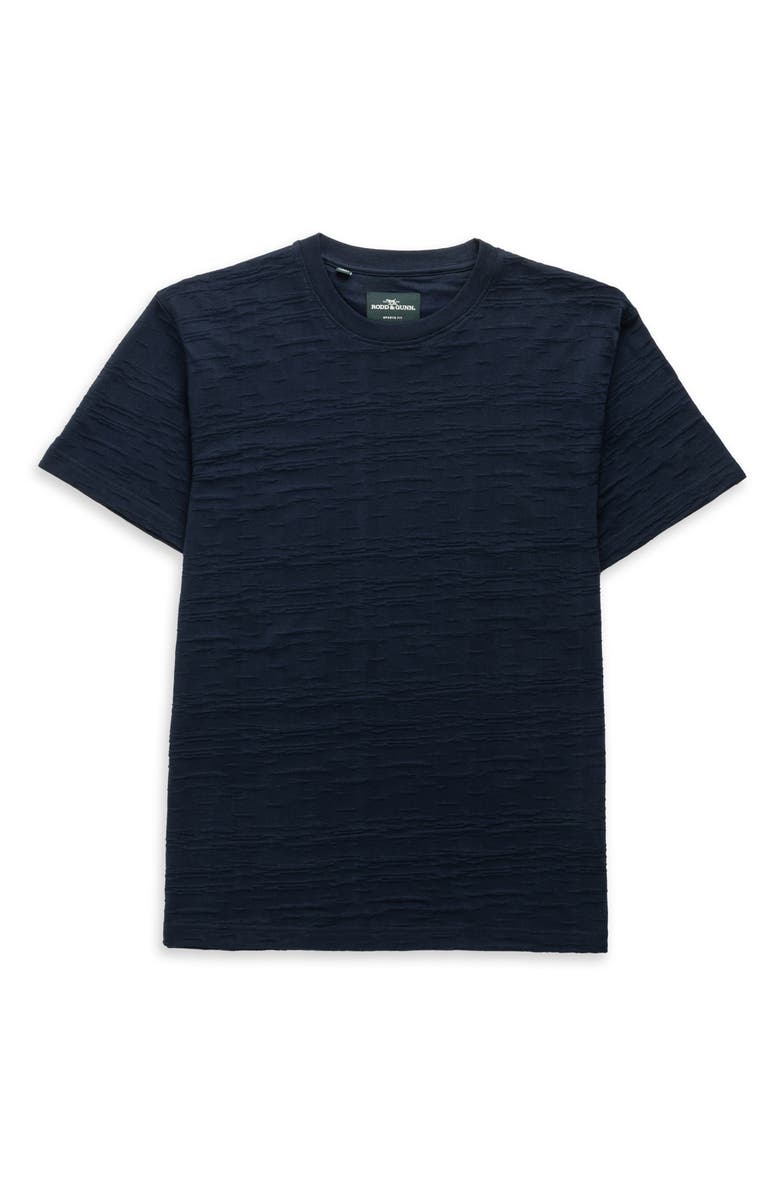 Rodd & Gunn Leith Valley Textured Cotton T-Shirt, Alternate, color, Navy