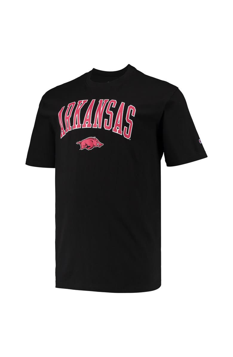 Champion Men's Champion Black Arkansas Razorbacks Big & Tall Arch Over Wordmark T-Shirt, Alternate, color,