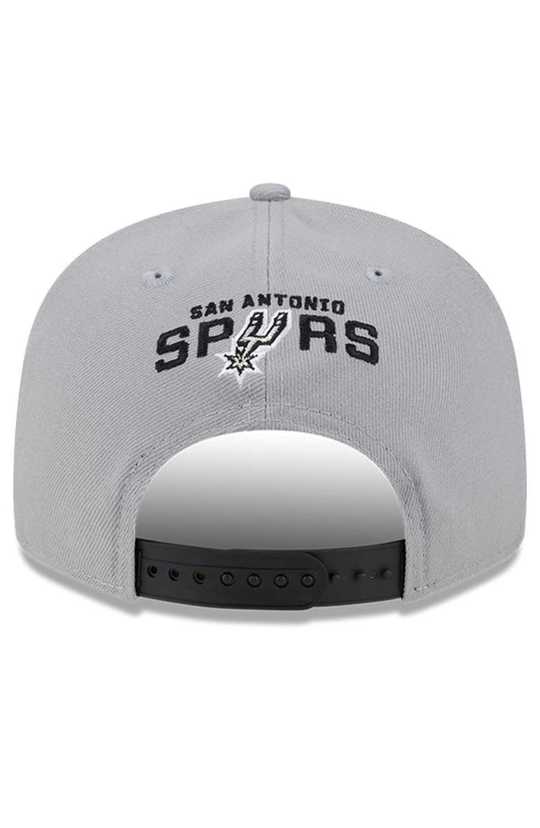 New Era Men's New Era Gray San Antonio Spurs Chenille Band 9FIFTY Snapback Hat, Alternate, color, 