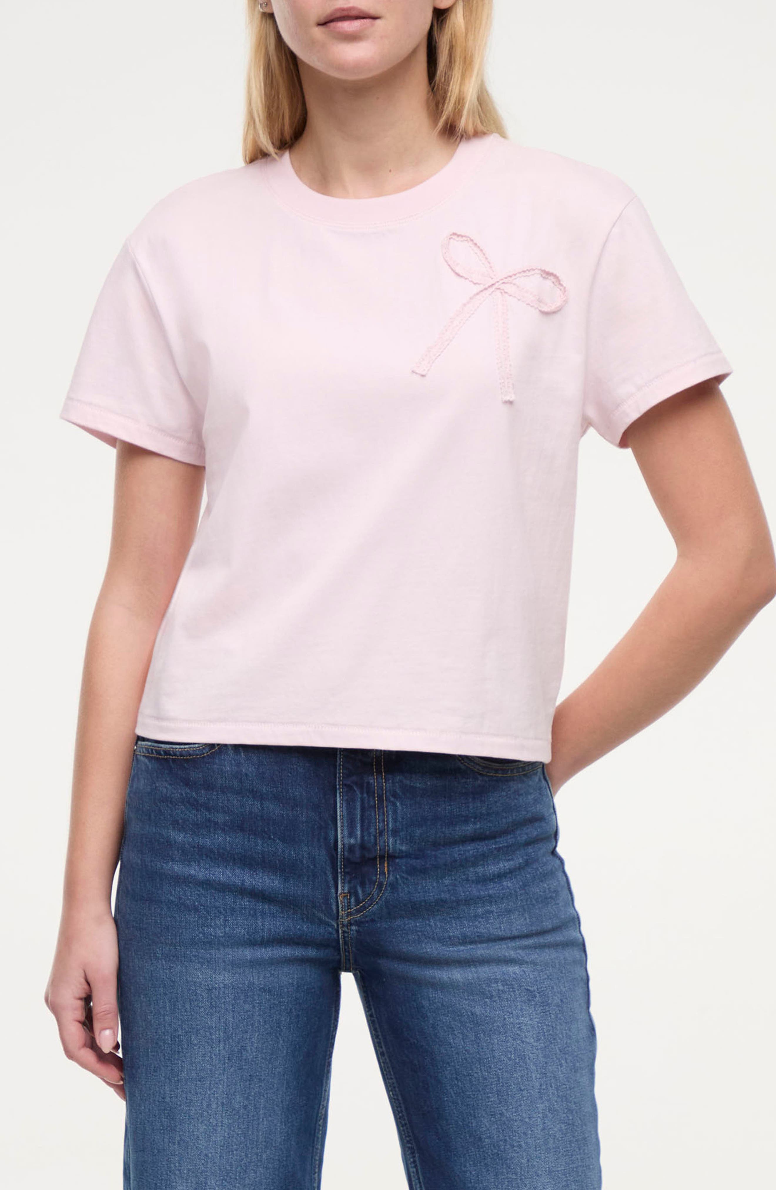 Wildfox Pretty Bow Appliqué T-Shirt