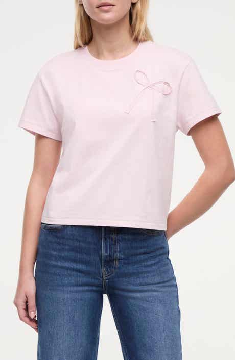 Wildfox Pretty Bow Appliqué T-Shirt