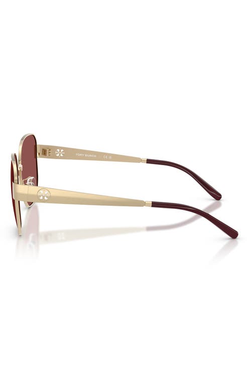 Tory Burch 56mm Irregular Sunglasses