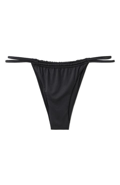 Featuring Hailey Bieber Double Strap Cheeky Bikini Bottoms