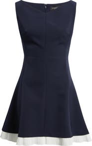 FREEMARKET Contrast Hem Detail Fit & Flare Minidress
