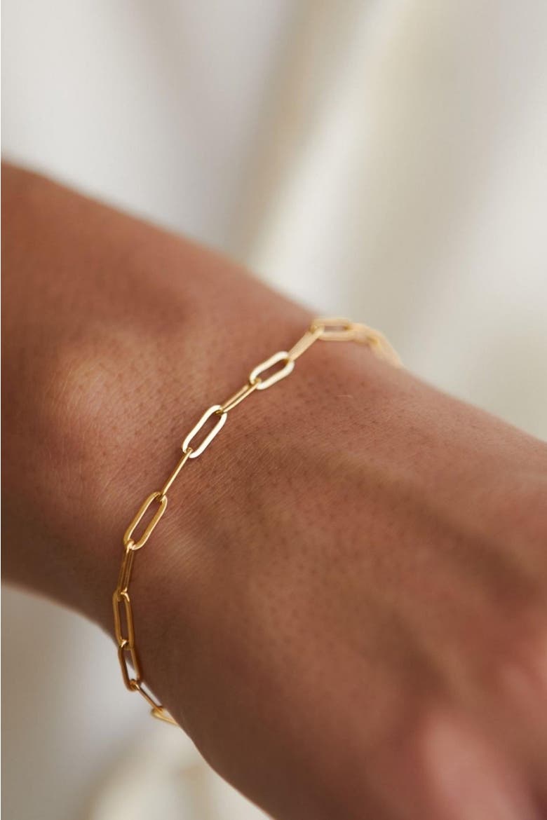 Cozumel Paperclip Bracelet, Alternate, color, Gold