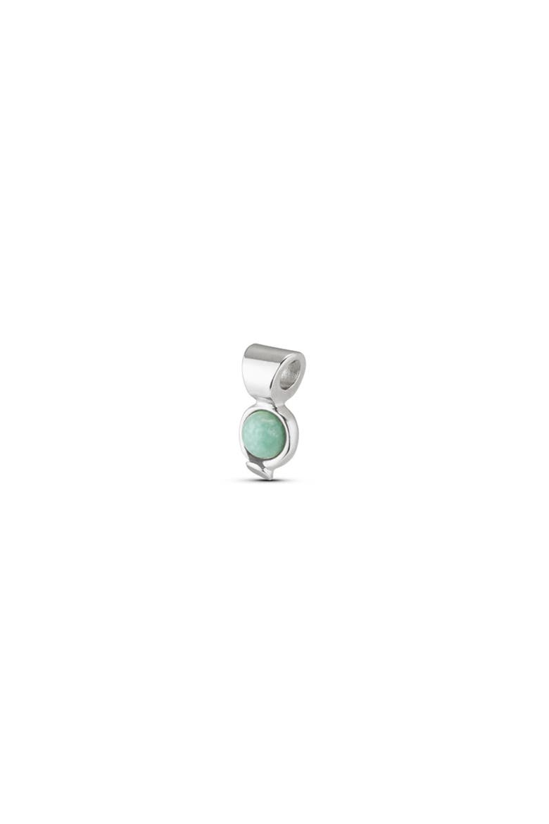 Sterling Silver and Amazonite Stone Charm, Alternate, color, Silver