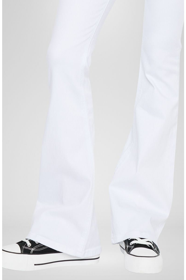 Alaska Mid Rise Flare Stretch Jeans, Alternate, color, White