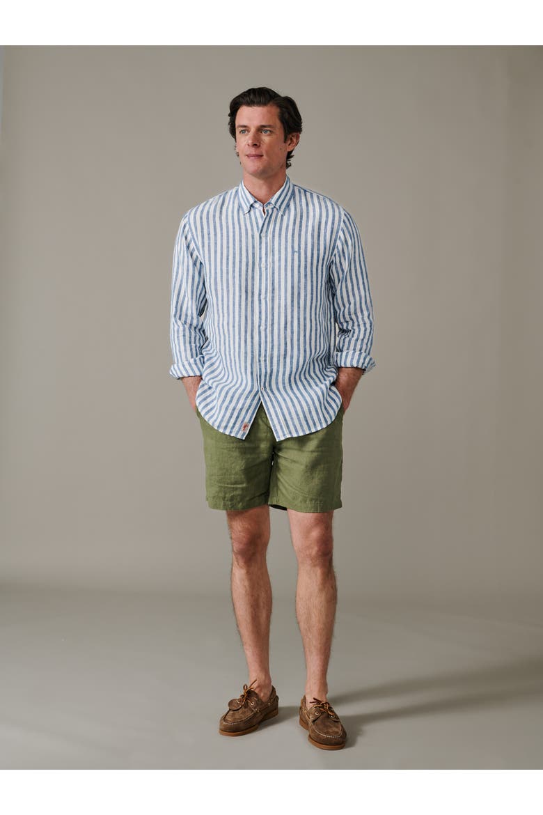 Worlaby Linen Long Sleeve Shirt, Alternate, color, Blue Stripe