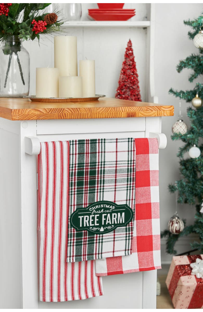 C&F Home Christmas Tree Farm Towel, Alternate, color, Red