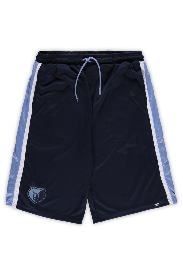 Men's Fanatics Branded Navy Memphis Grizzlies Big & Tall Referee Iconic Mesh Shorts, Main, color, Navy
