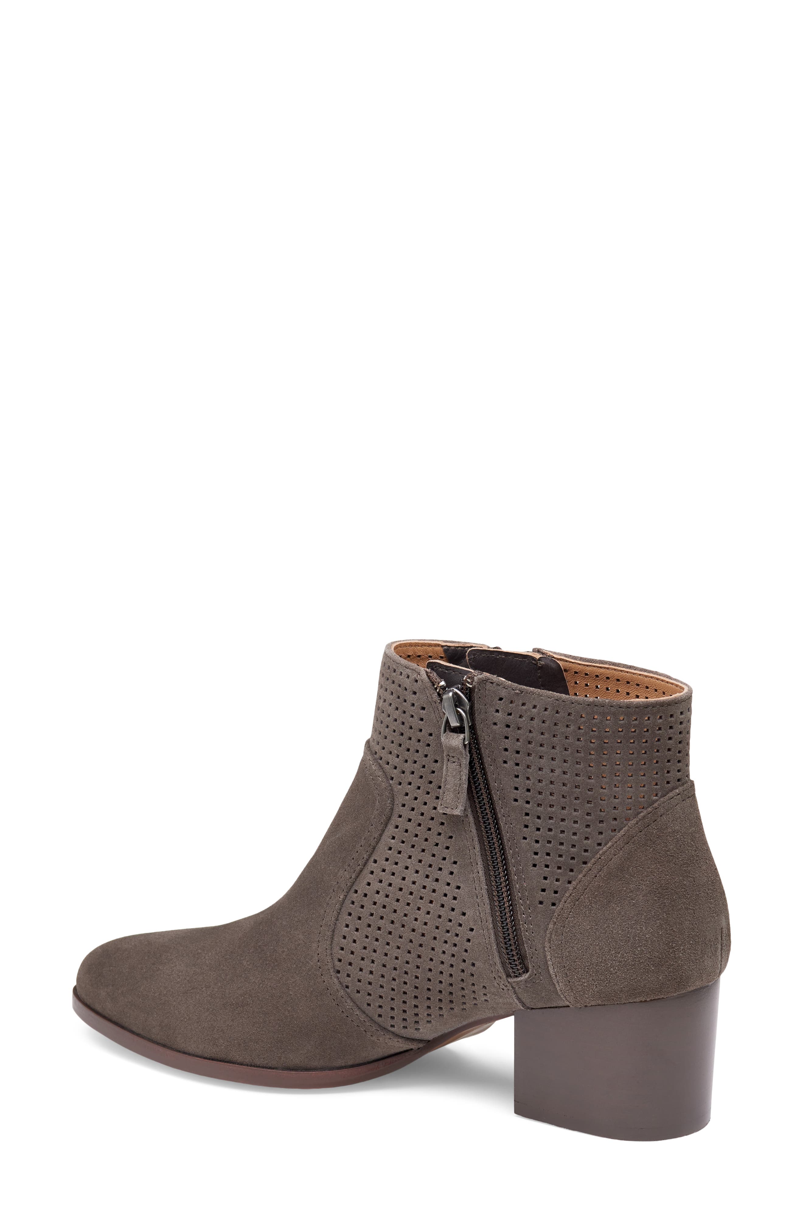 Johnston & Murphy Trista Bootie, Alternate, color, Dark Gray Suede