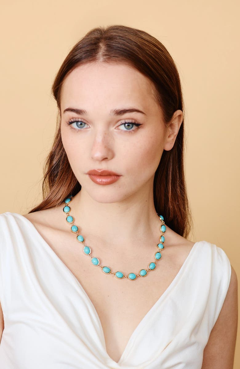 Petit Moments Bari Necklace, Alternate, color, Gold/ Turquoise