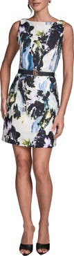 BCBG Belted Mini Sheath Dress